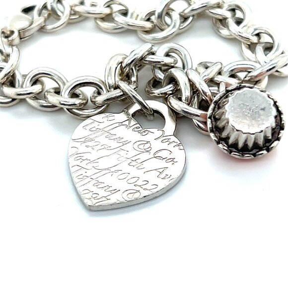 T&Co. 925 Script Heart & Cupcake Charm Bracelet - Picture 5 of 7